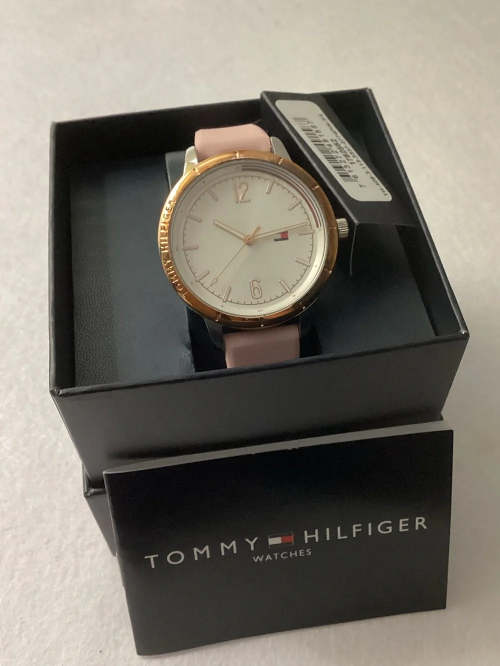 Tommy Hilfiger Pink Silicone Strap Watch 38mm